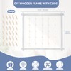 Wood Picture Frames Collage,Hanging Photo Display Board With 30 Clips,Wall