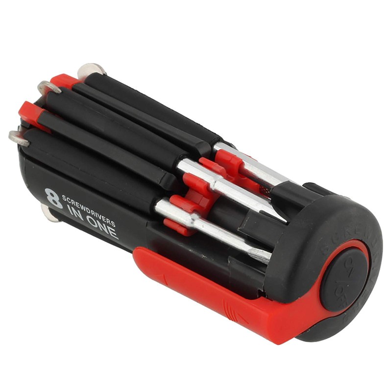 Multifunctional 8 in 1 Screwdriver Set with LED Flashlight, Ideal