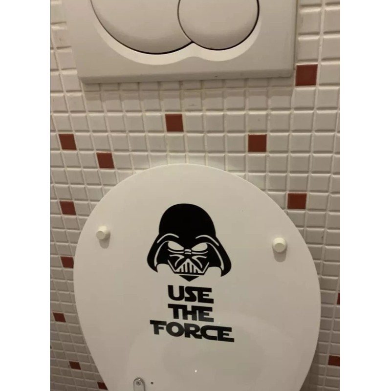 Sticker for Toilet Lid Inside - Use The Force -