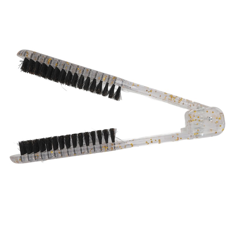 Double Sided Brush Clamp Ergonomic Handle Anti Static Nylon Hair