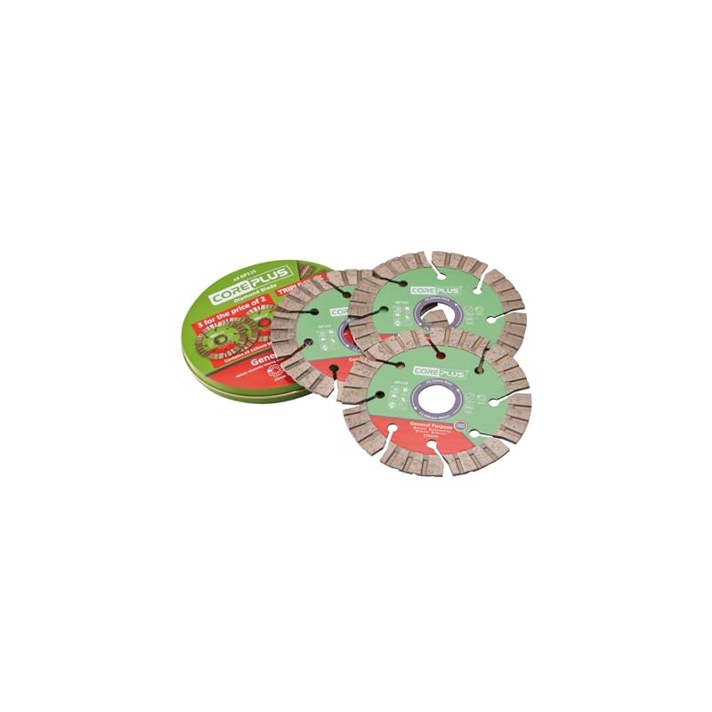 Coreplus CORDBGP115 115mm HTT Hybrid Segmented Diamond Grinder Blades x3