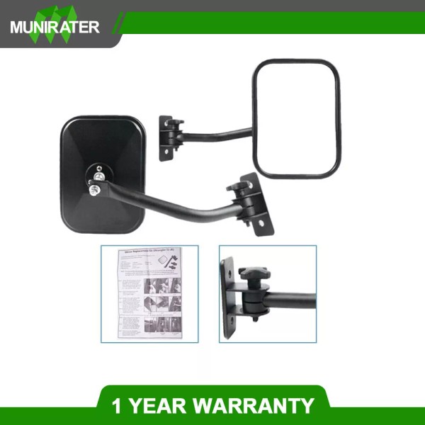 munirater For 97-18 Jeep Wrangler TJ JK Rearview Mirror Door