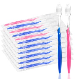 HQSLsund 150 pcs Prepasted Disposable Toothbrushes Bulk Individually Wrapped Pre Pasted Soft Bristle Tooth Brush Set Travel Toothbrushes for Homeless Gift Hotel Camping Travel