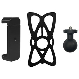 Aluminum Alloy Phone Holder with 1" (25mm) Ball Head Adapter Compatible with RAM mounts B Size Double Socket arm & Bike Motorcycle Phone Mount for 2.4''-3.5'' Smartphone