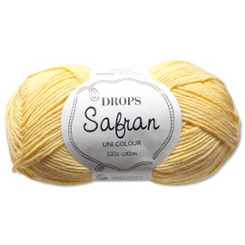 Frida's Wollhaus Drops 50 g Saffron Cotton Baby Yarn Summer Yarn Knitting Crochet 43 Colours (10 | Vanilla Cream)
