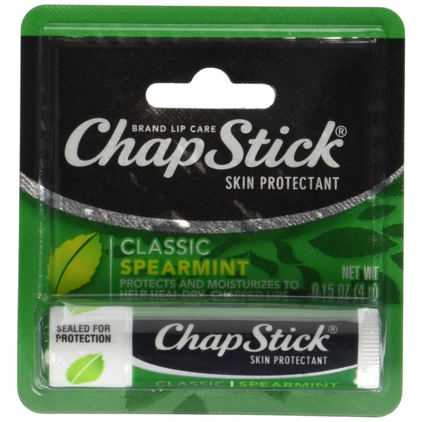 ChapStick Skin Protectant, Classic Spearmint 0.15 oz (Pack of 12)