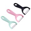 Y-Shaped Vegetable Peeler Set, 3 Pieces, Mint Green/Pink/Black