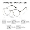 Pro Acme Classic Round Metal Clear Lens Glasses Frame Unisex