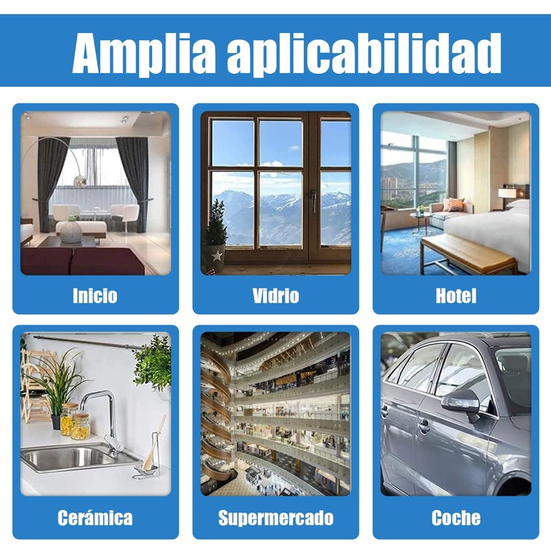 Jalador para Vidrios, Raspador de Microfibra y Limpiador de Ventanas