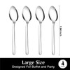 KINGSTONE Large Hostess Serving Utensils 4 Piece Set, 18/10 Stainless