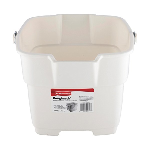 Rubbermaid 15 Quart Heavy-Duty Utility Bucket with Twin Spouts and
