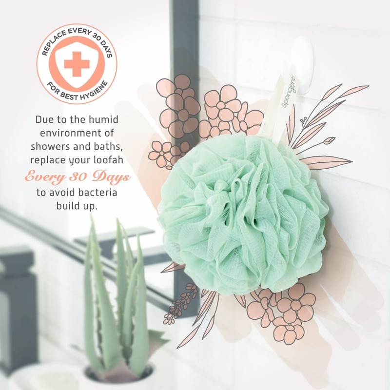 Spongentle Premium Deep Cleansing Loofah Sponge for Radiant Skin, Pack