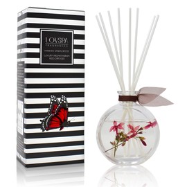 LOVSPA Reed Diffuser Set, Hawaiian Sandalwood Scented Oil Diffuser with Sticks, Home Fragrance Accessories for Bathroom Shelf Decor, Aroma Diffusers for Home or Office Fall Decor, USA Made