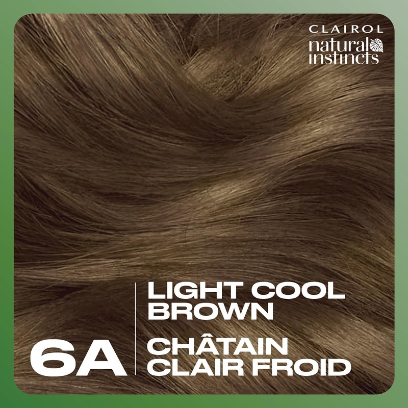 Clairol Natural Instincts Demi-Permanent Hair Dye, 6A Light Cool Brown