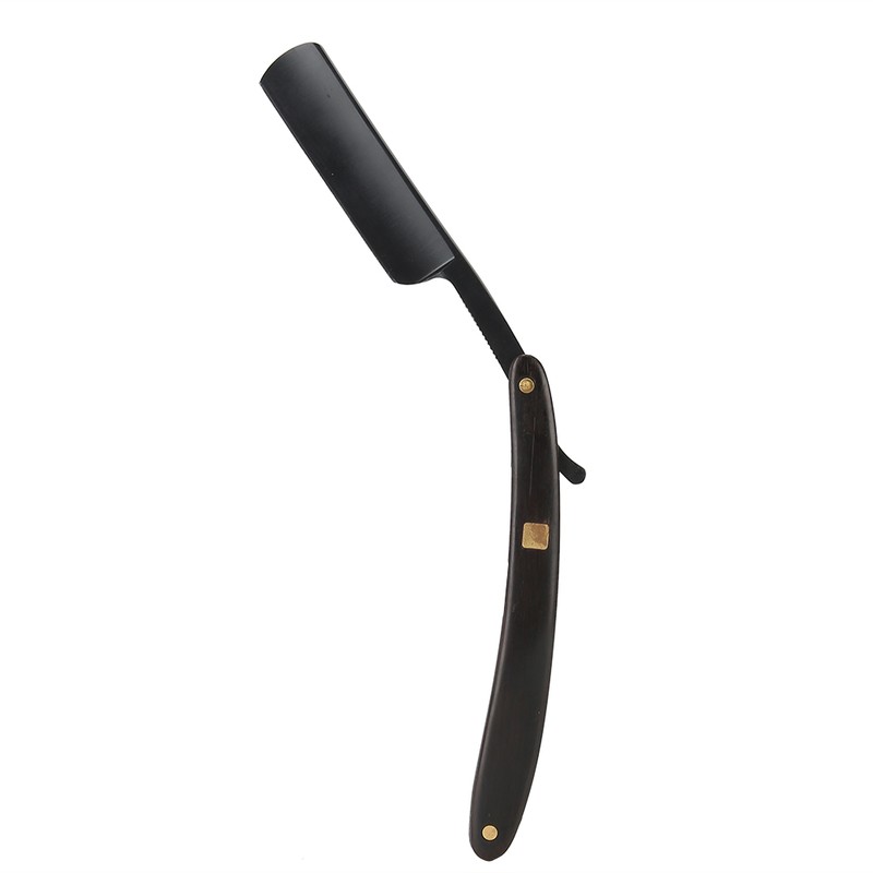Sandalwood Handle Vintage Straight Manual Razor Holder Stainless Steel Beard