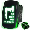 Waterproof Funny Rocker Switch 12v ON/Off, LED Backlit with Etched