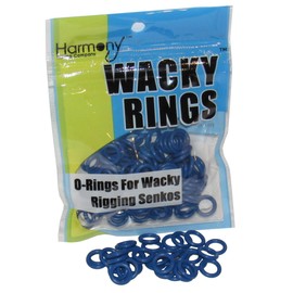 Wacky Rings (100 pk, Blue – O-Rings for Wacky Rigging Senko Worms/Soft Stickbaits – Bait Saver Orings for 4&5” Senko Style Worms – Save Your Worms from Tearing While Wacky Rigging