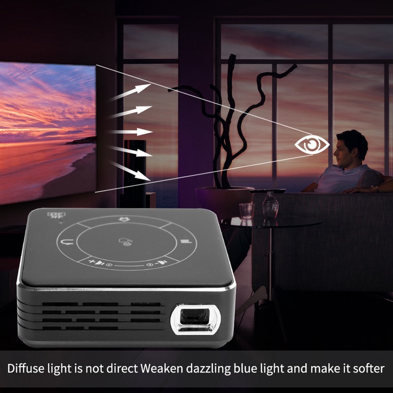 Mini Projector HD Smart Bluetooth Wireless Connection Home OnScreen Equipment