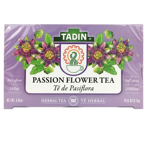 Tadin Pasiflora (Passion Flower) Herbal Tea, 24 Bags  (12 BOXES) 04/2024