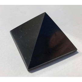 FAIRY TAIL & GLITZER FEE Shungite Pyramid 5 cm + 3 cm Ball Set Shungite Mineral Crystal Shungite Shungite