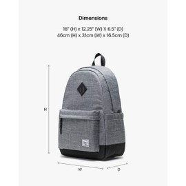 Herschel Supply Co. Heritage Backpack, Raven Crosshatch, Standard-24L