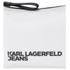Karl Lagerfeld Jeans Women's Essential Nylon Shoulder Bag White One
