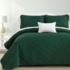 Yiran Emerald Green Quilt Set Twin Size Lightweight Bedspread Ultrasonic