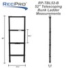 RecPro RV Telescoping Bunk Ladder 52" | Mounting Brackets Included
