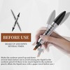 MOTIBACK 2-in-1 Dual-Ended White Eyebrow Pencils for Women with 4-Fork-Tip