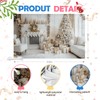 IAFQWDS White Christmas Backdrop Background Party Decoration, Gold and White