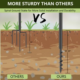 Danshinro 2 Pack String Light Poles for Outside, 10.5 Ft Outdoor String Light Poles for String Lights, Backyard Patio Light Poles for Bistro Party Wedding, Metal Outdoor String Light Pole