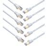 JAVEX 6A RJ45 [blindado doble, 10GB] cable Ethernet, color negro/blanco,