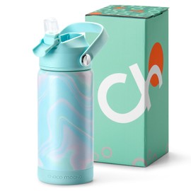 Choco Mocha Kids Water Bottle For School, Kids Insulated Water Bottle Stainless Steel for Girls, 14Oz Teal