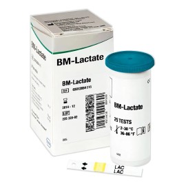 Tiras Reactivas Accutrend Lactato 25 Piezas Color Blanco