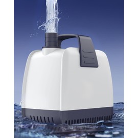 Pawfly 80 GPH 4 W Mini Submersible Water Pump Small Fountain Pump with 2.6 ft. Lift Height Ultra Quiet Aquarium Pump with 2 Nozzles & 5.5 ft. Power Cord Submersible Pump for Fish Tanks Garden Statuary