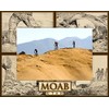 Saddle Mountain Souvenir Moab Utah Quad Laser Engraved Wood Picture