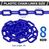 PATIKIL Plastic Chain,3 FEET Safety Barrier Chain for Crowd Control,