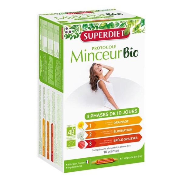 Superdiet Protocole Minceur Bio 3x10 ampoules