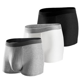Battewa- Ropa interior para incontinencia BATTEWA para hombre, lavable, a prueba de fugas, reutilizable, tipo calzoncillo, con capacidad de absorción de 50 ml, paquete de 3 (talla 3XL, 3 colores).