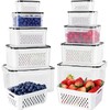 Freshmage Fruit Storage Containers for Fridge with Removable Colander 10
