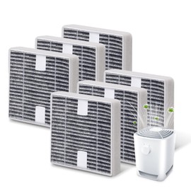 Harebery 6 Pack FRF105 Filter Replacement, Compatible with Febreze OdorGrab FHT150W Air Cleaner, Odor Reducer Activated Carbon