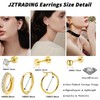 jagosen 6 Paar Ohrringe Gold Set Titan Ohrringe Ohrstecker Gold