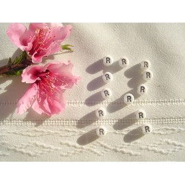 Unbranded Czech Glass Letter  *R*  Beads Crafts Jewelry Making/1 Dozen/12pcs