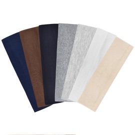 HFZRZFH Wide Elastic Non-Slip Headbands for Women's Hair 7-Pack - Soft, Stretchy, Sweat-Wicking, Breathable Cotton for Workout, Yoga, Running, Sports