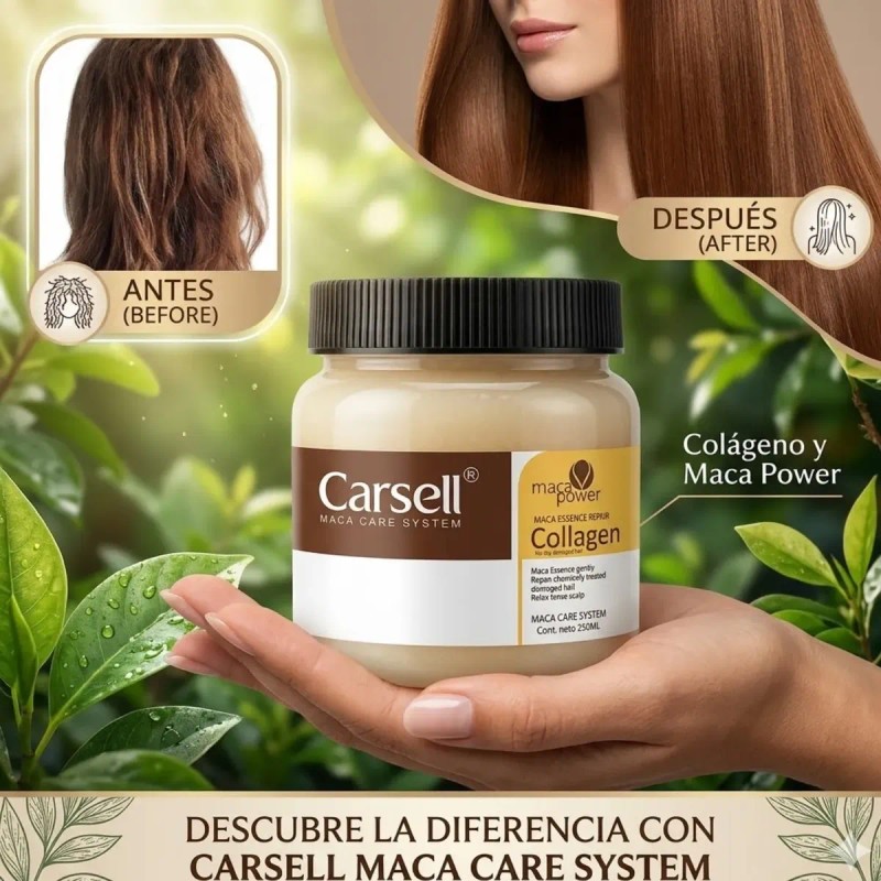 Carsell Colágeno Mascarilla Restauradora Para Cabello Dañado