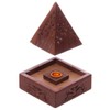 Sheesham Wood Pyramid Incense Cone Box with Fretwork
