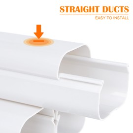 Mini Split Line Set Cover Kit 3"W 20Ft Air Conditioners Decorative PVC Slim Line Cover for Central AC & Heat Pumps Systems Tubing Cover