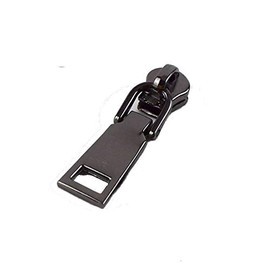Plush Addict Metal Replacement Zip Pull for Repair or Replacement of Number 5 Nylon Zips - Nickel Black - 5 Pack