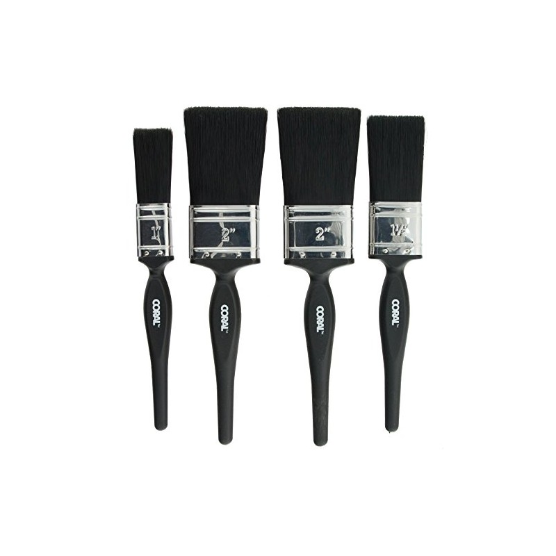 Coral 31588 Paint Brushes with a Tapered Filament, Set 4