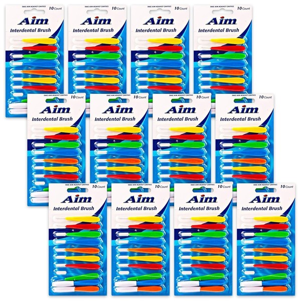 AIM 120 Pcs AIM Interdental Brushes Dental Brush Floss Removes